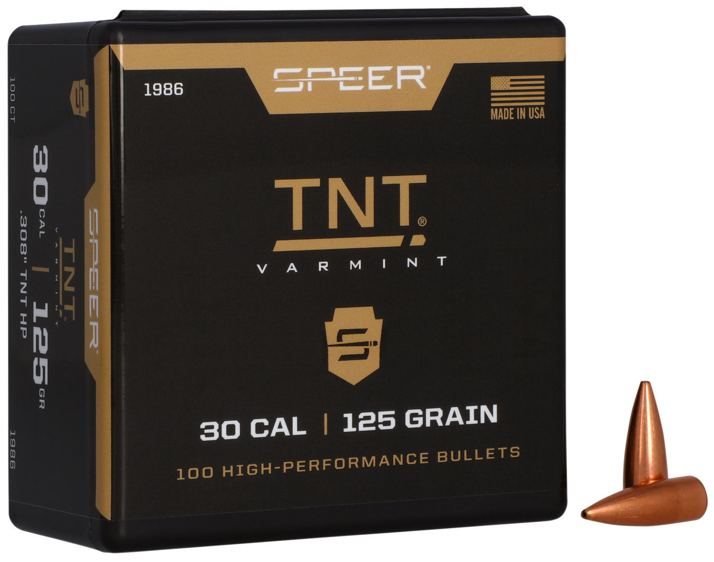 Speer 1986 TNT 30Cal 125gr Jacketed Hollow Point 100 Per Box/5 Case