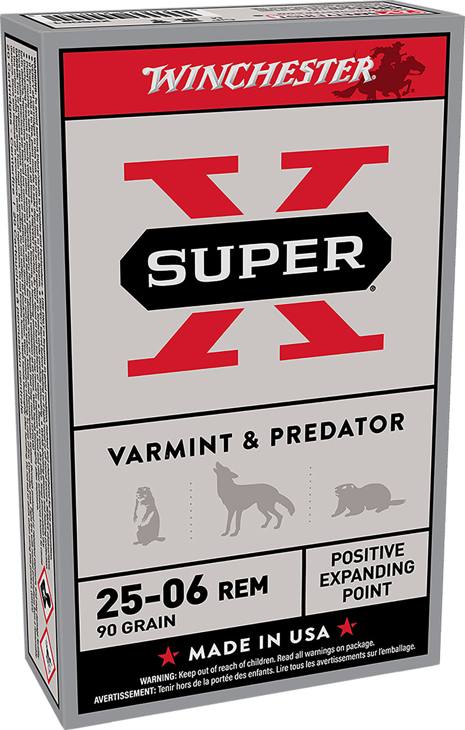 Winchester Ammo X25061 Super X 25-06Rem 90gr Positive Expanding Point 20 Per Box/10 Case