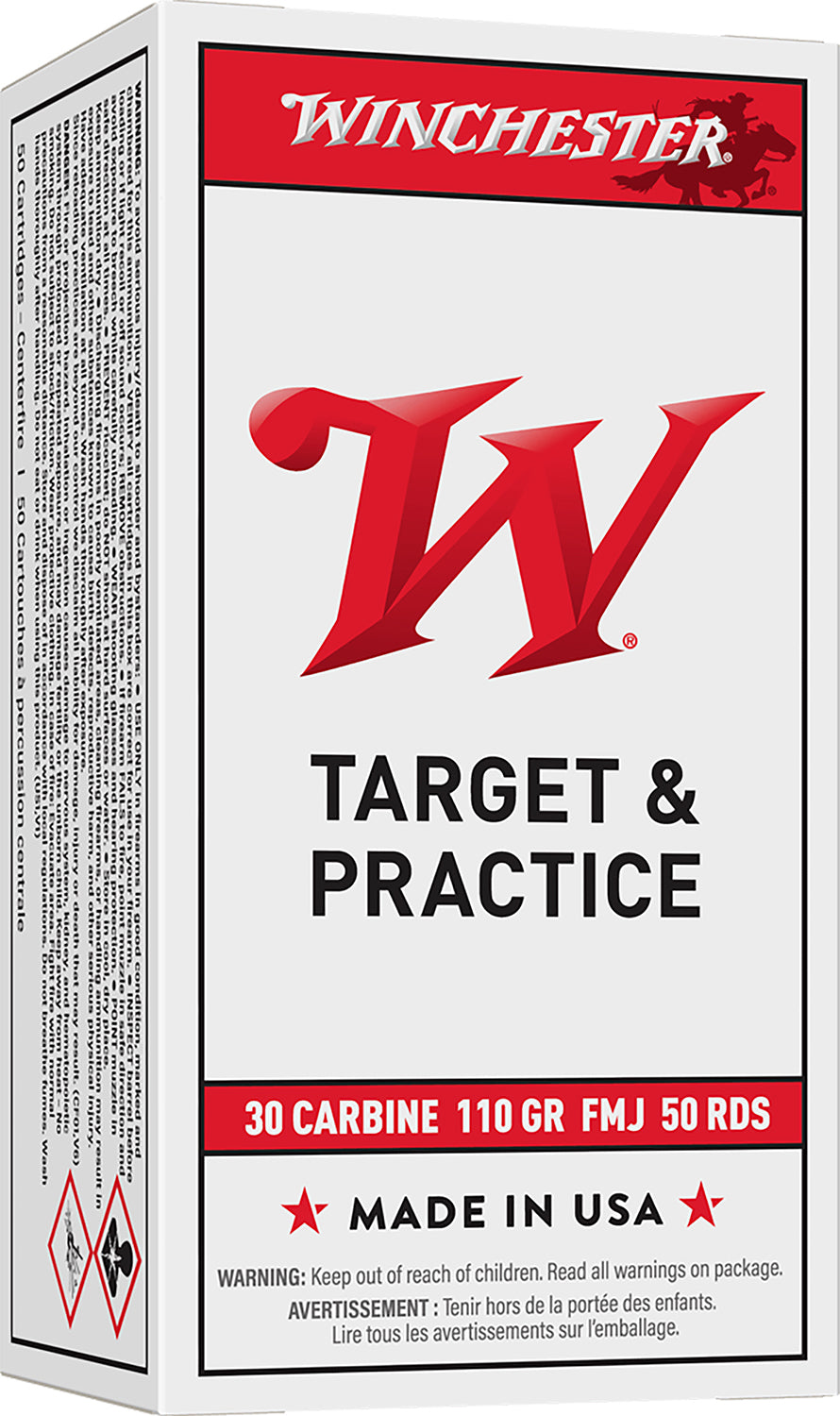 Winchester Ammo Q3132 USA 30Carbine 110gr Full Metal Jacket 50 Per Box/10 Case