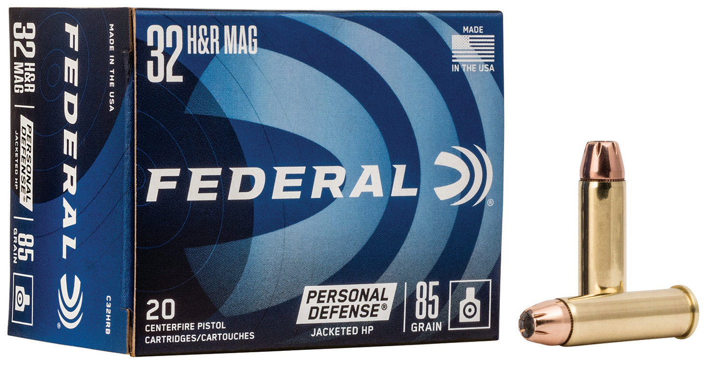 Federal C32HRB Personal Defense 32H&R Mag 85gr Jacketed Hollow Point 20 Per Box/25 Case