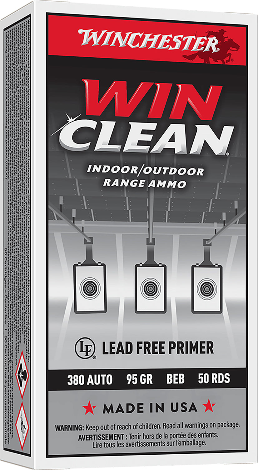 Winchester Ammo WC3801 Super X 380ACP 95gr Winclean Brass Enclosed Base 50 Per Box/10 Case