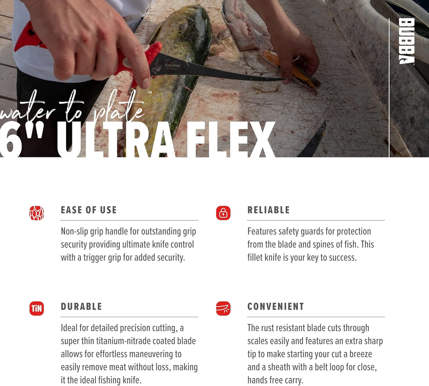 Bubba Blades 6 Inch Ultra Flex Model # 1085876
