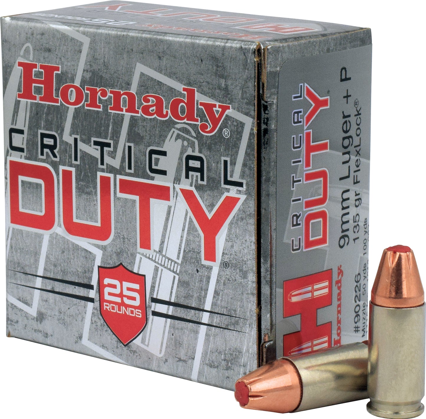Hornady 90226 Critical Duty 9mmLuger+P 135gr Hornady FlexLock 25 Per Box/10 Case