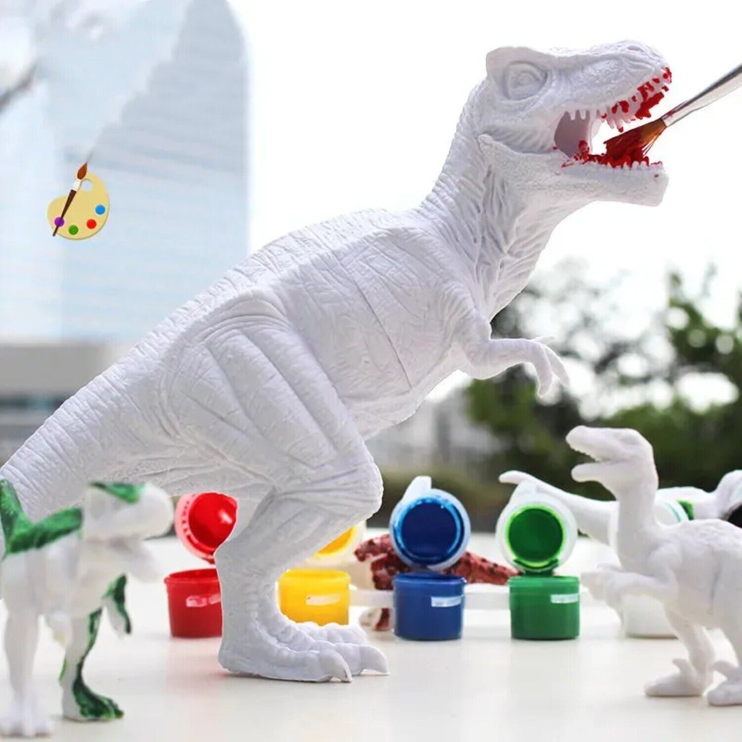 Edu-Sci Paint Your Own Dinosaur – Allosaurus DIY Craft Kit | Fun & Educational Painting Set for Kids 3+