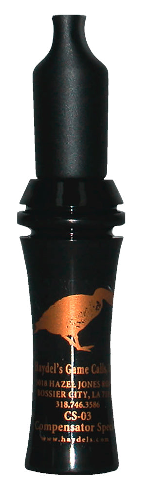 Haydel's Game Calls CS03 Compensator Open Call Specklebelly Sounds Attracts Geese Black Acrylic