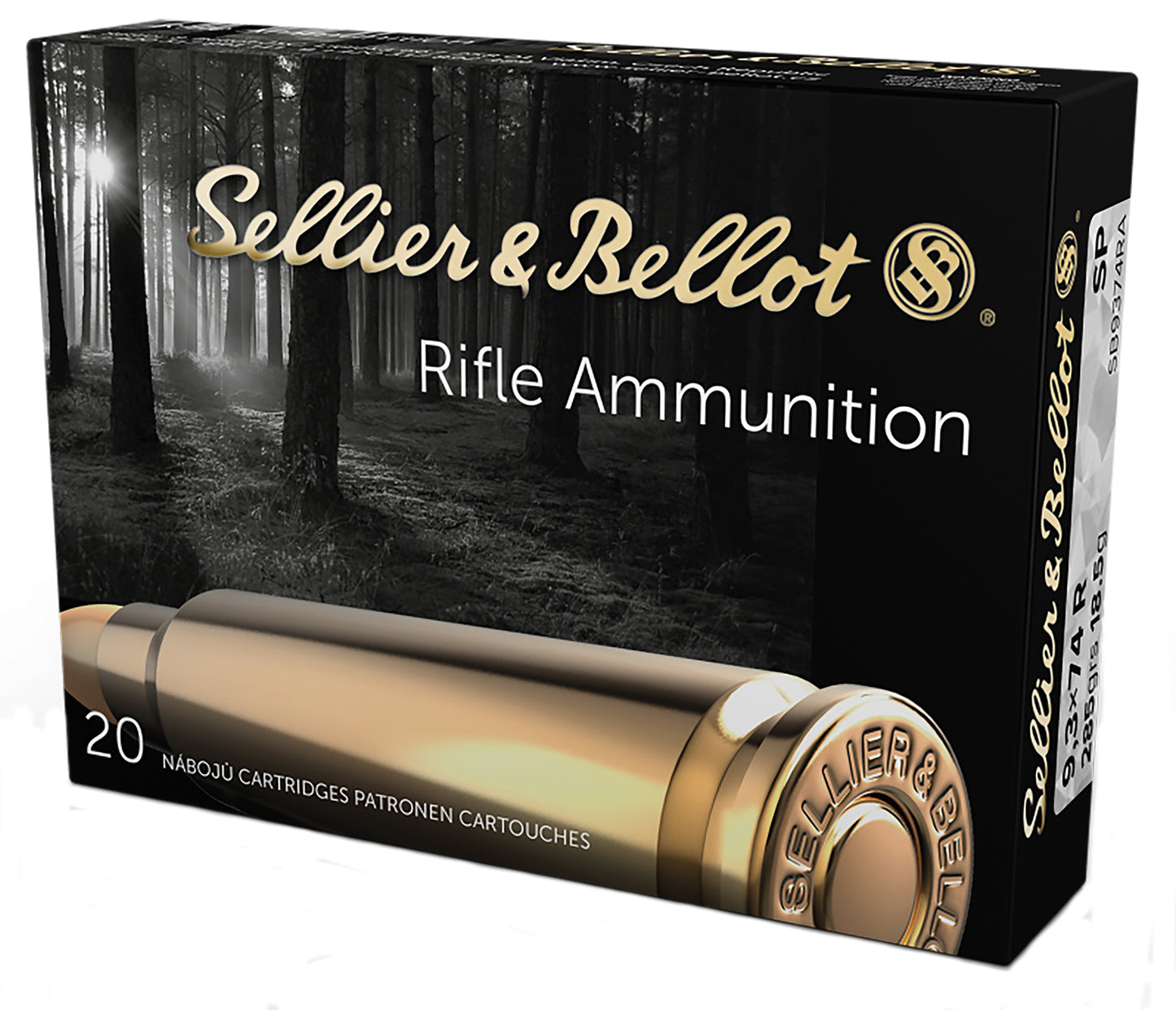 Sellier & Bellot SB9374RA Rifle 9.3mmx74R 286gr Soft Point 20 Per Box/18 Case