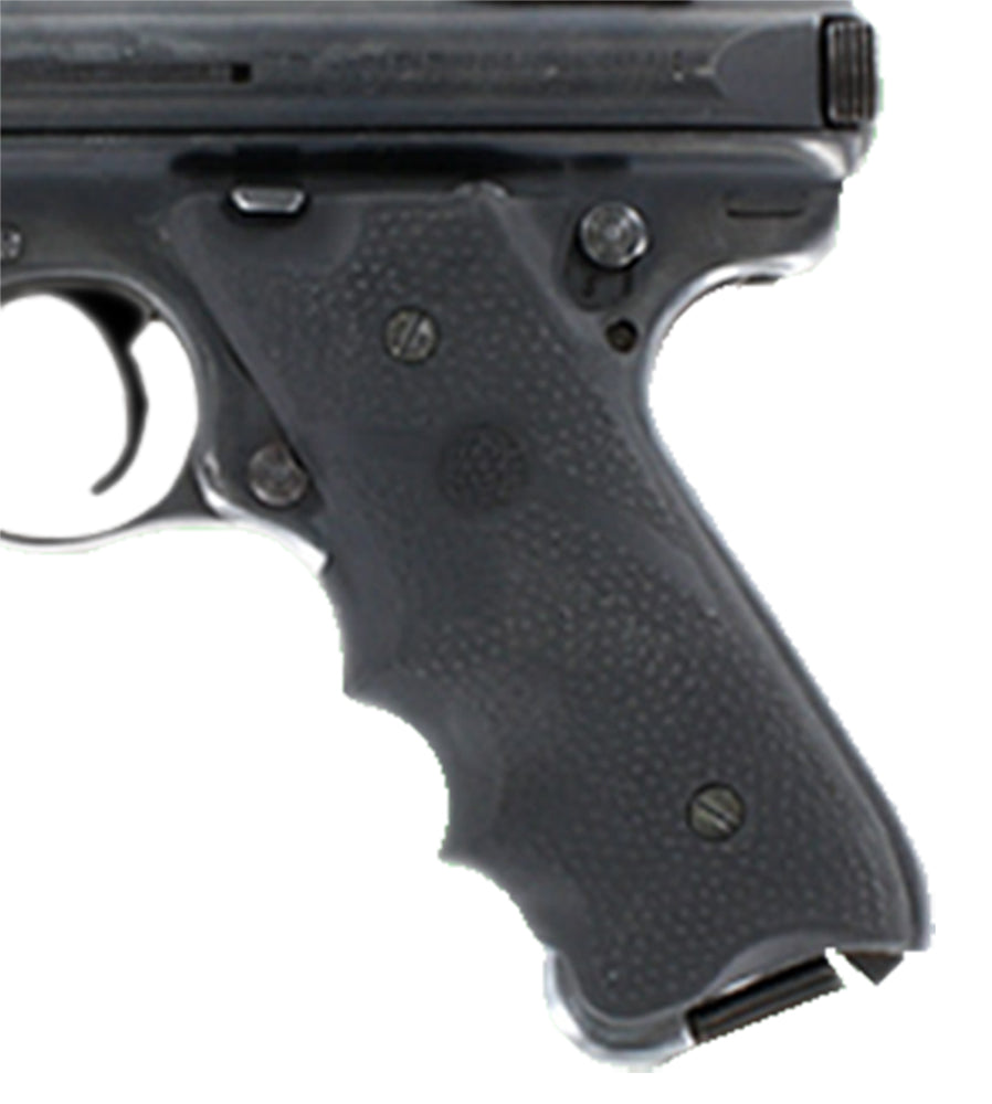 Hogue 82070 Rubber Grip Black with Finger Grooves & Left Hand Thumb Rest for Ruger Mark II, III