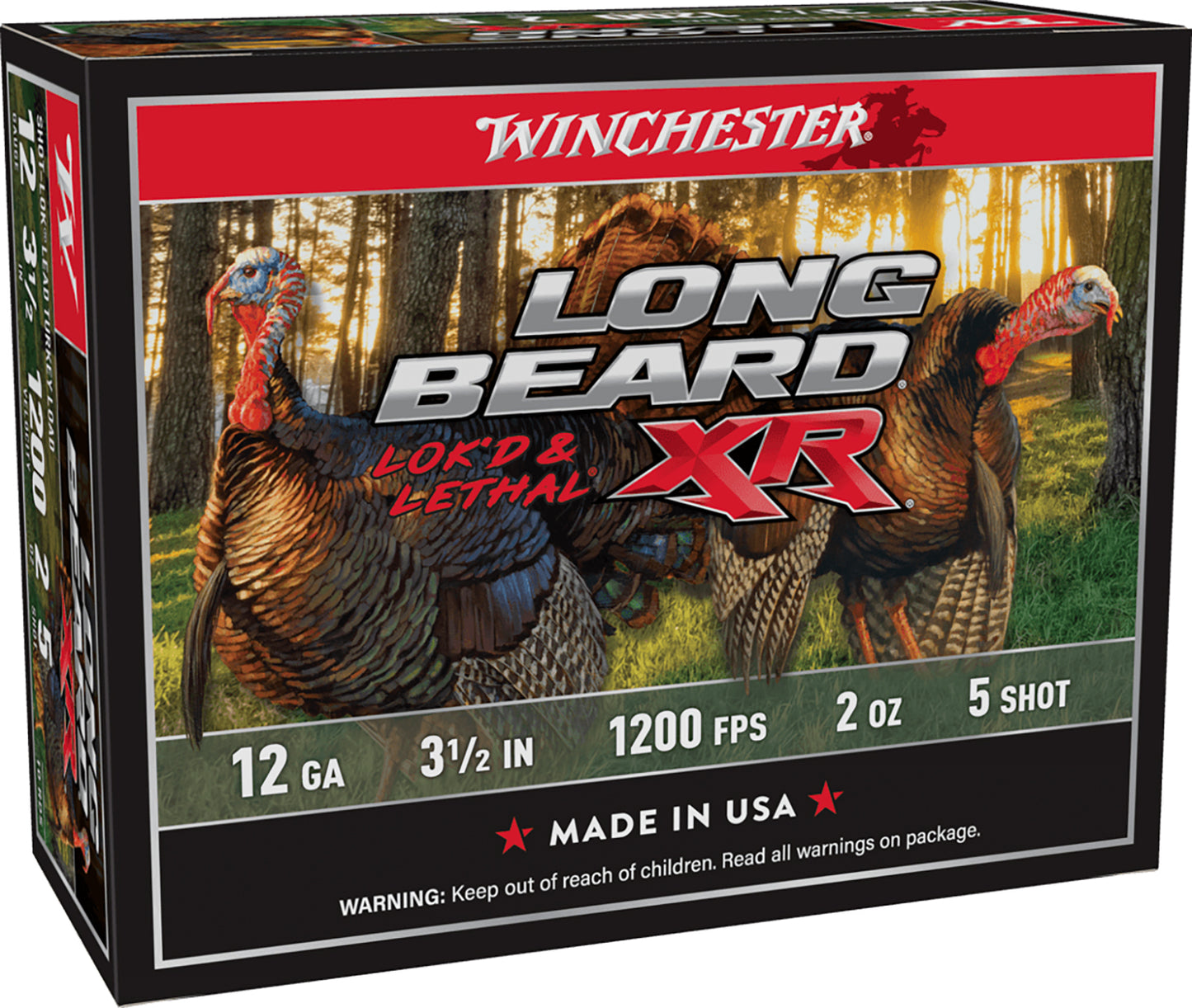 Winchester Ammo STLB12L5 Long Beard XR Shot-Lok 12Gauge 3.50" 2oz 5Shot 10 Per Box/10 Case