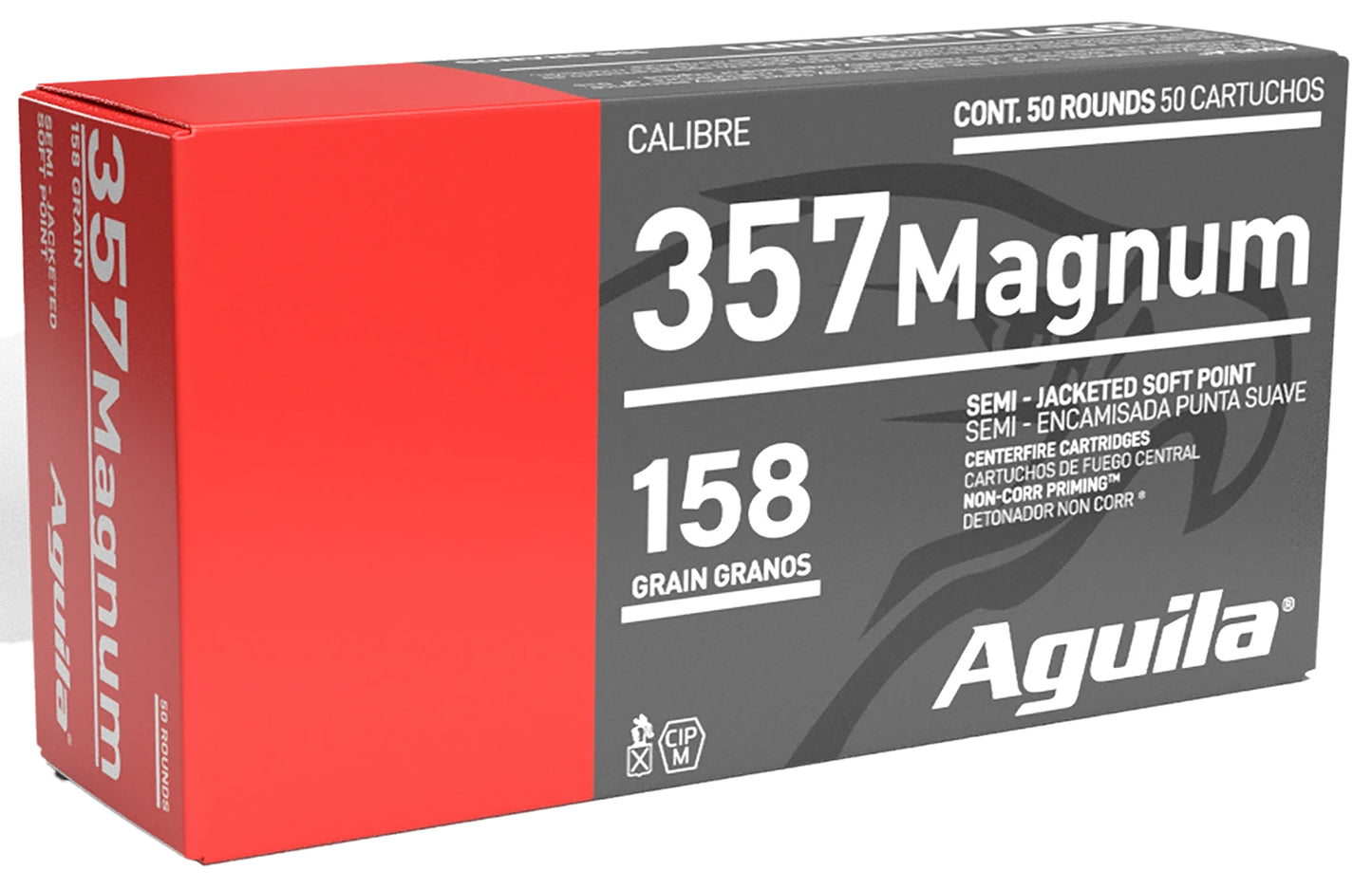 Aguila 1E572823 Target & Range 357Mag 158gr Semi Jacketed Soft Point 50 Per Box/20 Case