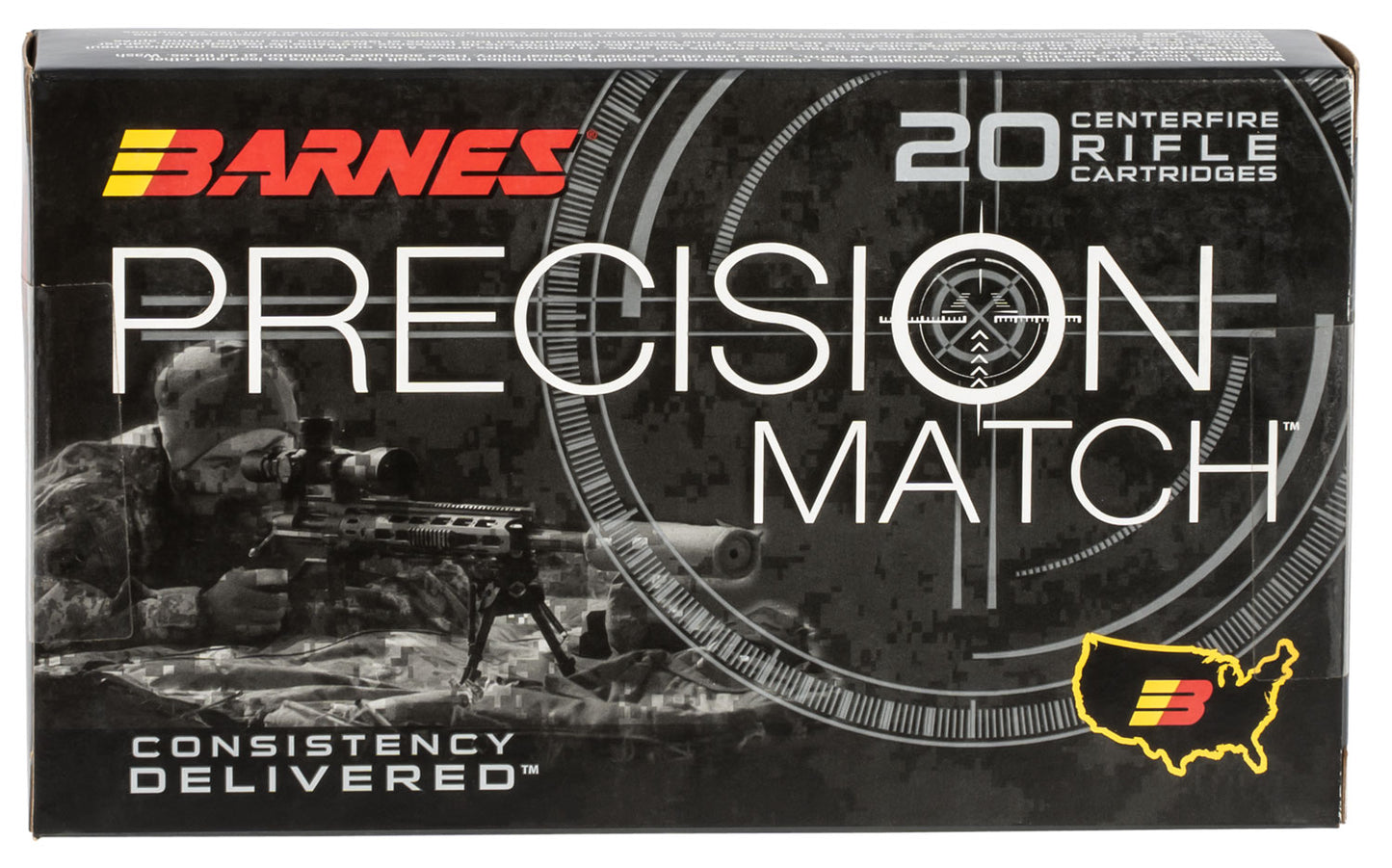 Barnes Bullets 30740 Precision Match 300Win Mag 220gr Open Tip Match Boat Tail 20 Per Box/10 Case