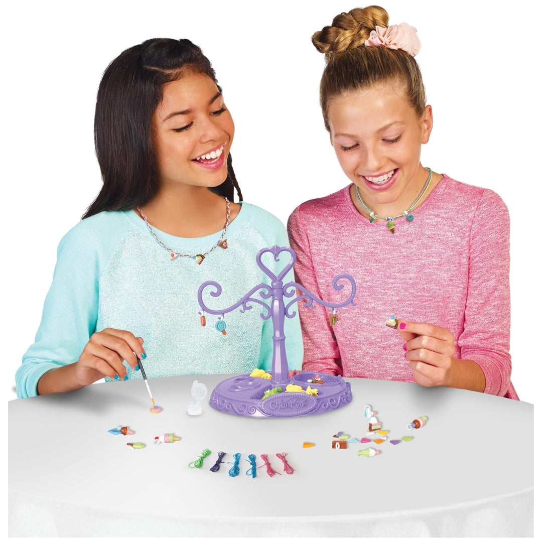 RoseArt CharMinis Charm Maker Deluxe Jewelry Studio – DIY Craft Kit for Custom Jewelry Making & Personalization