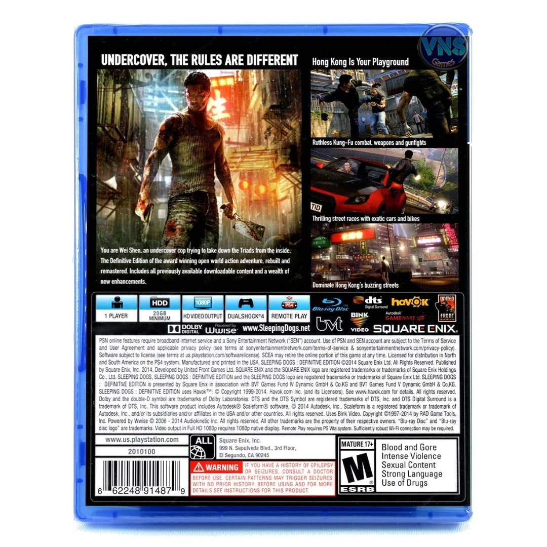 Sleeping Dogs - Definitive Edition – PlayStation 4 | Immersive Open-World Action Adventure by Square Enix