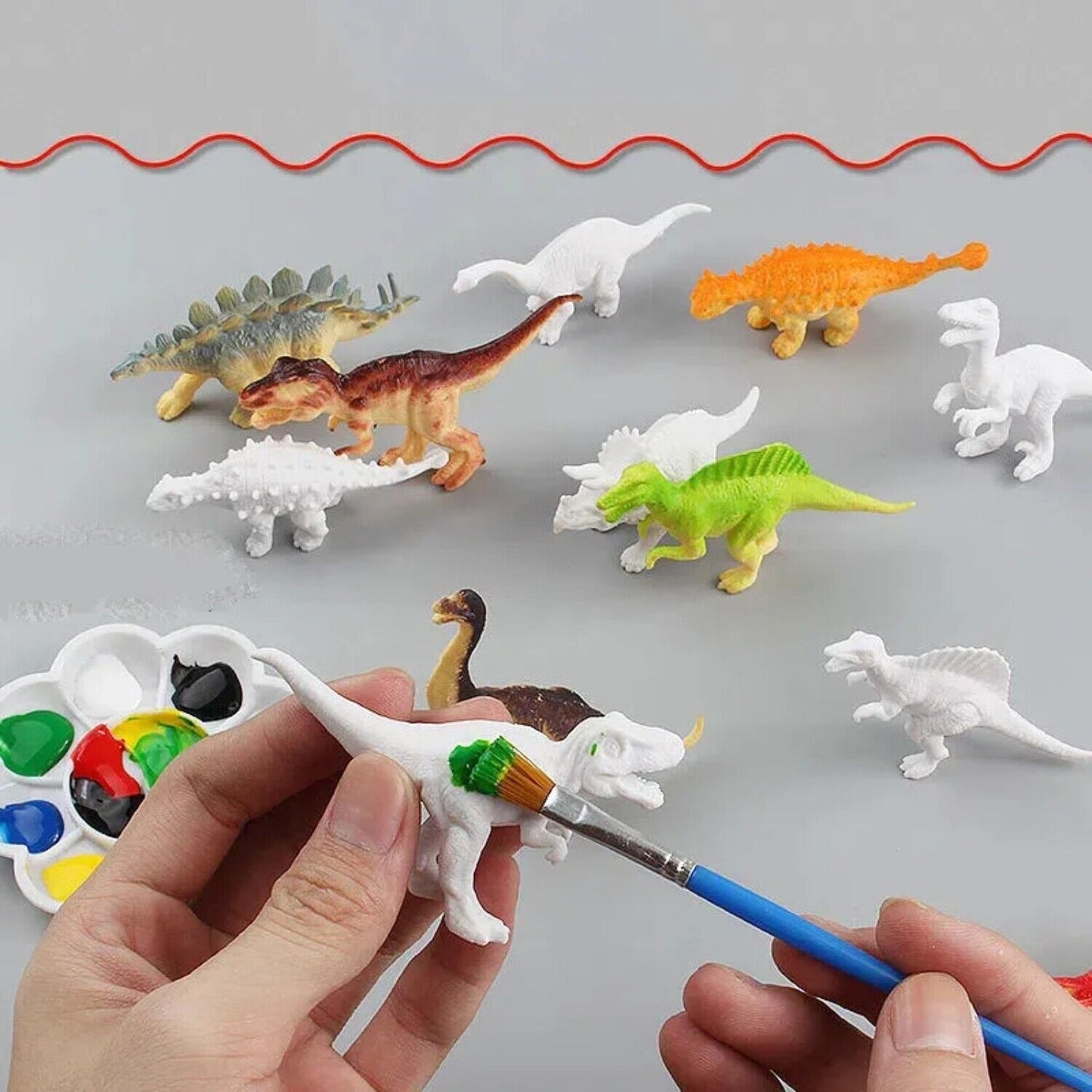 Edu-Sci Paint Your Own Dinosaur – Allosaurus DIY Craft Kit | Fun & Educational Painting Set for Kids 3+