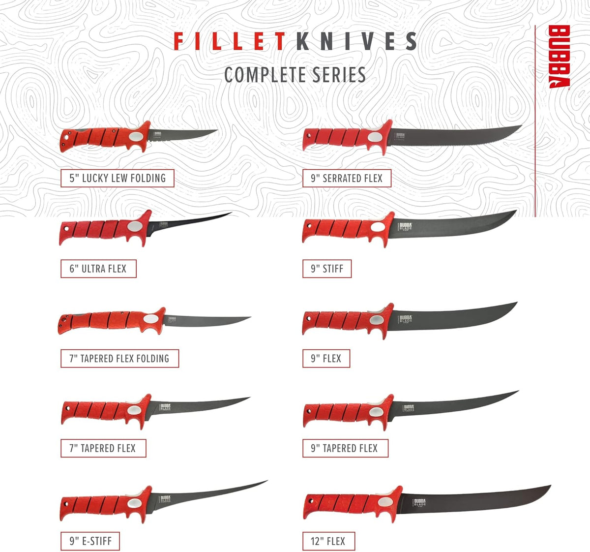 Bubba Blade 7 Inch Tapered Flex Folding Fillet Knife – Model 1112554
