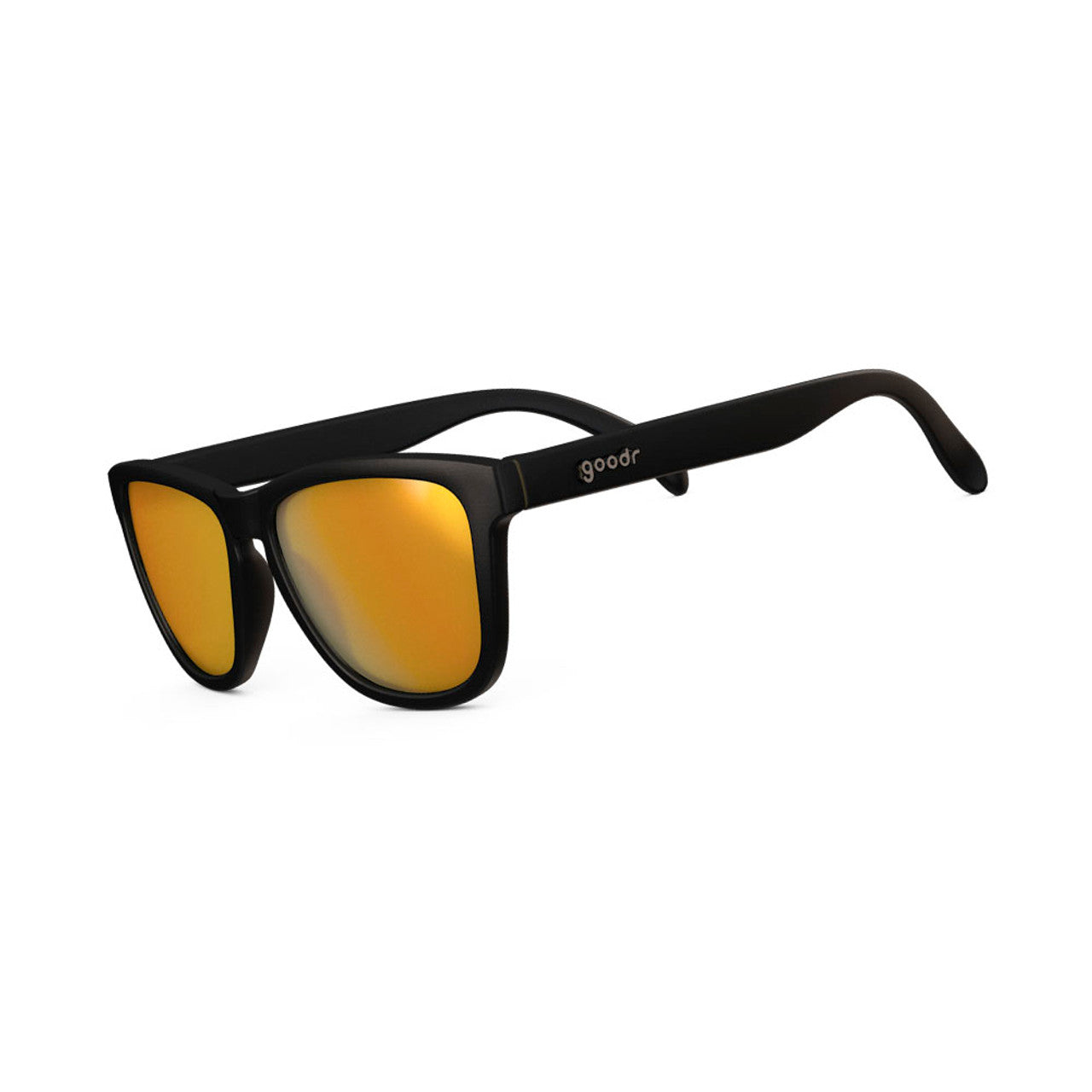 GOODR Whiskey Shots with Satan Black with Amber Lens Sunglasses (8H-JUKS-CX9Z)