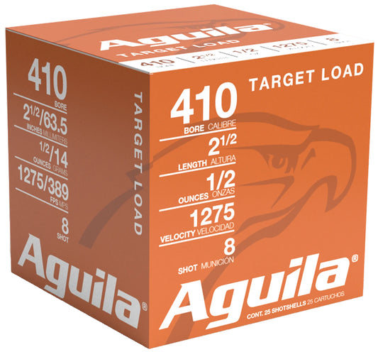 Aguila 1CHB4138 Birdshot High Velocity 410Gauge 2.50" 1/2oz 8Shot 25 Per Box/20 Case