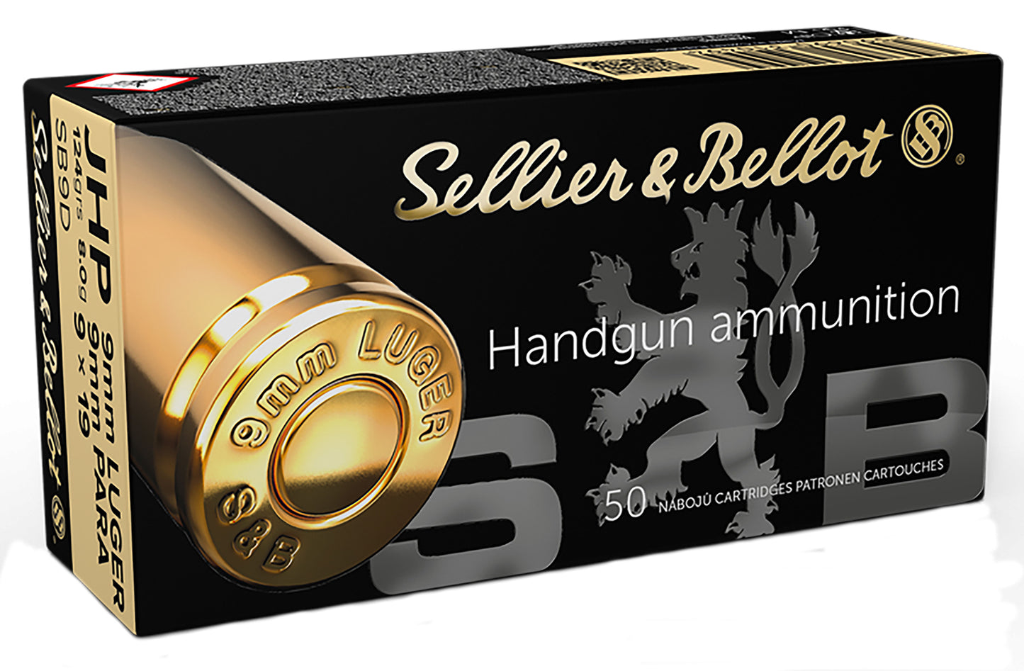 Sellier & Bellot SB9D Handgun  9mmLuger 124gr Jacketed Hollow Point 50 Per Box/20 Case