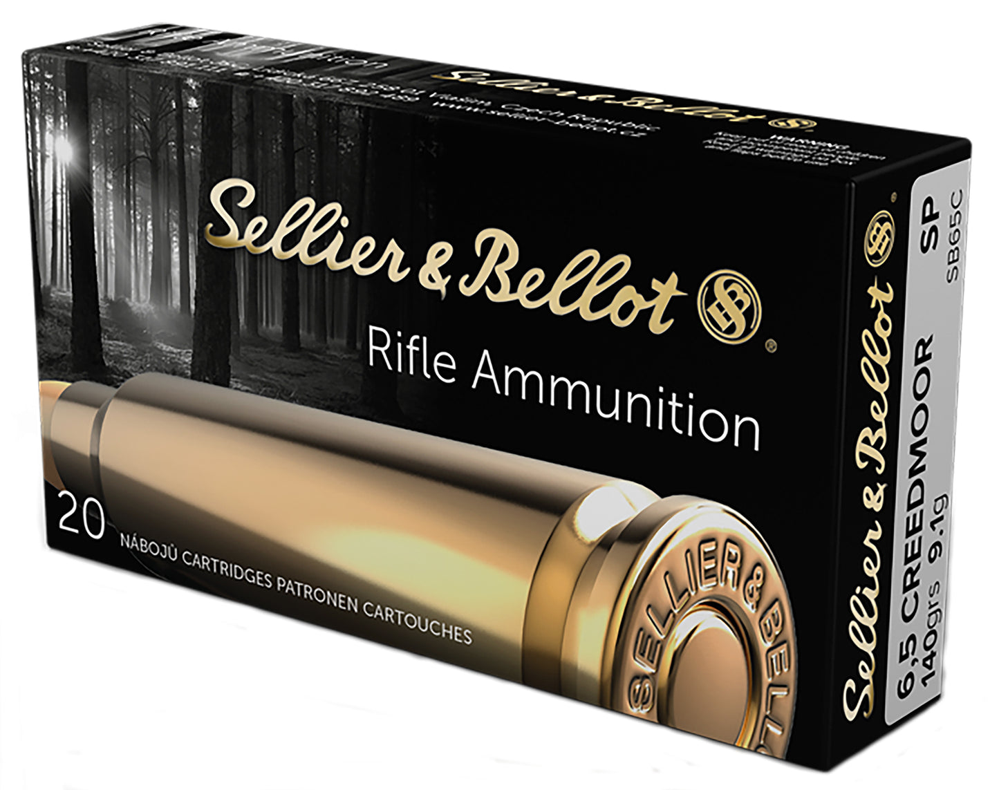 Sellier & Bellot SB65C Rifle  6.5Creedmoor 140gr Soft Point 20 Per Box/25 Case