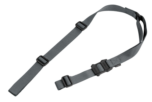 Magpul MAG513GRY MS1 Sling 1.25" W x 48"- 60" L Adjustable Two-Point Gray Nylon Webbing for Rifle