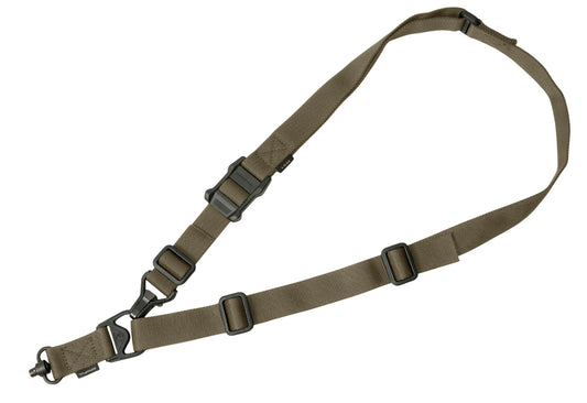 Magpul MAG515RGR MS3 Single QD Sling GEN2 made of Nylon Webbing with Ranger Green Finish, Adjustable One-Two Point Design & QD Swivel for Rifles