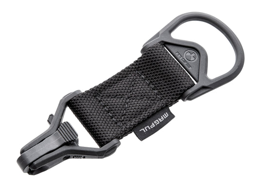 Magpul MAG516BLK MS1/MS3 Sling Adapter made of Steel with Black Melonite Finish, Polymer Hardware, Nylon 1.25" Webbing & Two to One-Point Design for AR-15, M4 & M16
