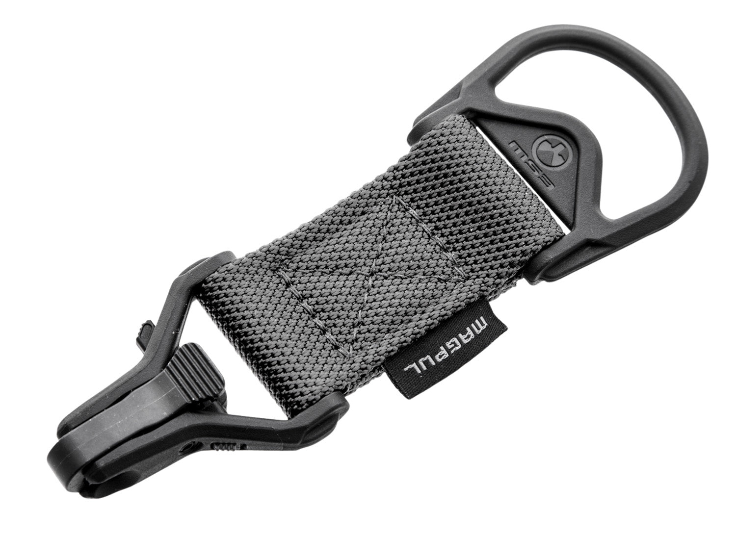Magpul MAG516GRY MS1/MS3 Sling Adapter made of Steel with Stealth Gray Melonite Finish, Polymer Hardware, Nylon 1.25" Webbing & Two to One-Point Design for AR-15, M4 & M16