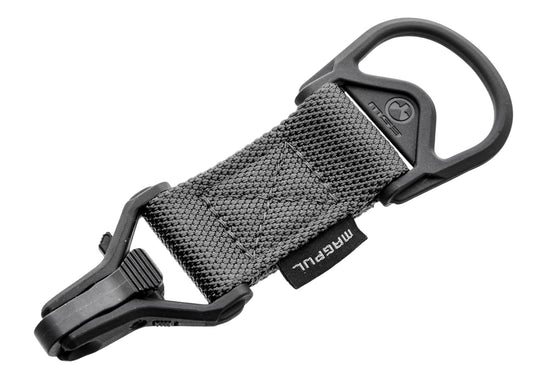 Magpul MAG516GRY MS1/MS3 Sling Adapter made of Steel with Stealth Gray Melonite Finish, Polymer Hardware, Nylon 1.25" Webbing & Two to One-Point Design for AR-15, M4 & M16