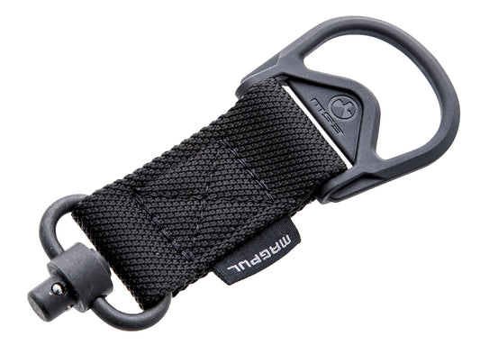 Magpul MAG517BLK MS1/MS3 QD Sling Adapter made of Steel with Maganese Phosphate Black Finish, Polymer Hardware, Nylon 1.25" Webbing & Two to One-Point Design for AR-15, M4, M16, AK-Platform & AKM