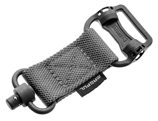 Magpul MAG519GRY MS1/MS4 Sling Adapter made of Steel with Maganese Phosphate Stealth Gray Finish, Polymer Hardware, Nylon 1.25" Webbing & Two to One-Point Design for AR-15, M4, M16, AK-Platform & AKM