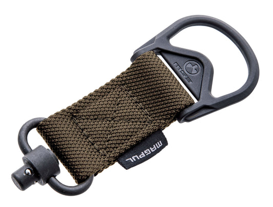 Magpul MAG517COY MS1/MS3 QD Sling Adapter made of Steel with Maganese Phosphate Coyote Finish, Polymer Hardware, Nylon 1.25" Webbing & Two to One-Point Design for AR-15, M4, M16, AK-Platform & AKM
