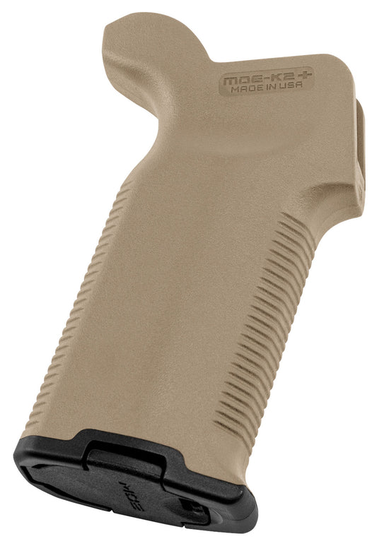 Magpul MAG532FDE MOE-K2+ Grip Flat Dark Earth Polymer with OverMolded Rubber for AR-15, AR-10, M4, M16, M110, SR25