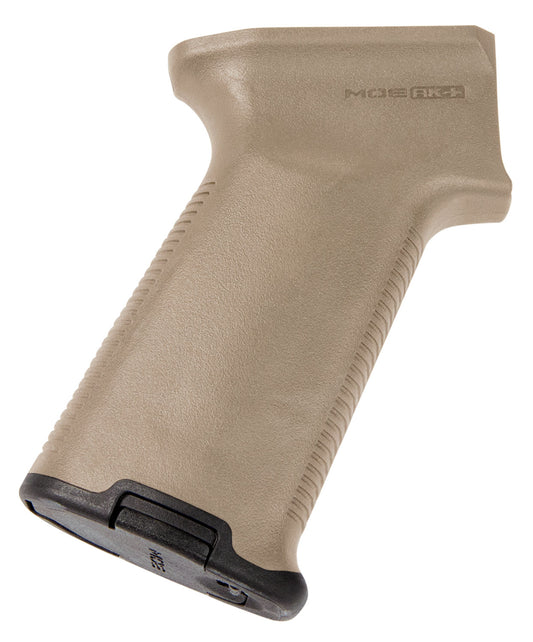 Magpul MAG537FDE MOE+ Grip Flat Dark Earth Polymer with OverMolded Rubber for AK-47, AK-74