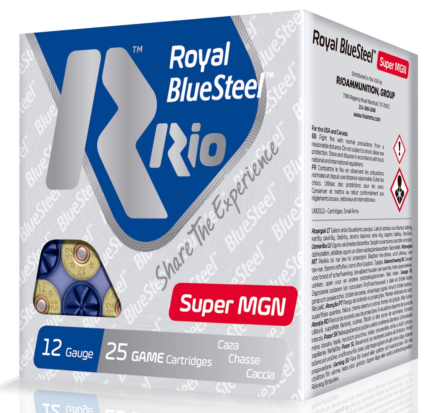 Rio Ammunition RBSSM40BB BlueSteel Royal 12Gauge 3.50" 1 3/8oz 2Shot 25 Per Box/10 Case