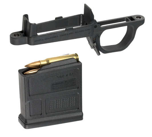 Magpul MAG497BLK Bolt Action Mag Well Hunter 700 Stock Made of Polymer w/ Black Finish Includes PMAG5 7.62 AC Magazine