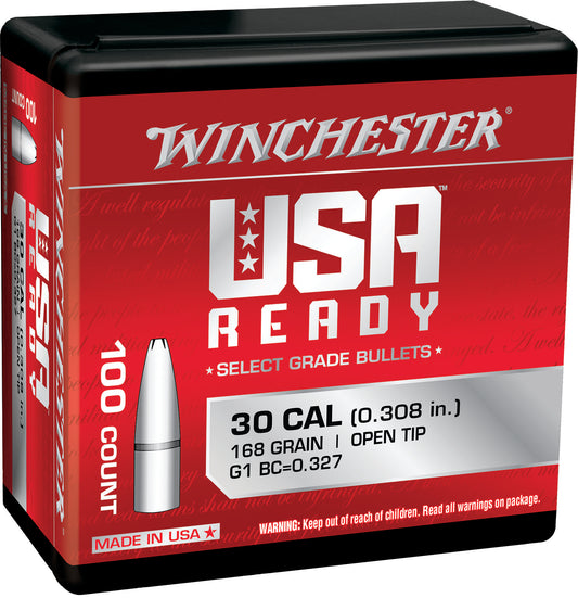 Winchester Ammo WBR30168 Centerfire Rifle  308Win 168gr Open Tip 100 Per Box/10 Case