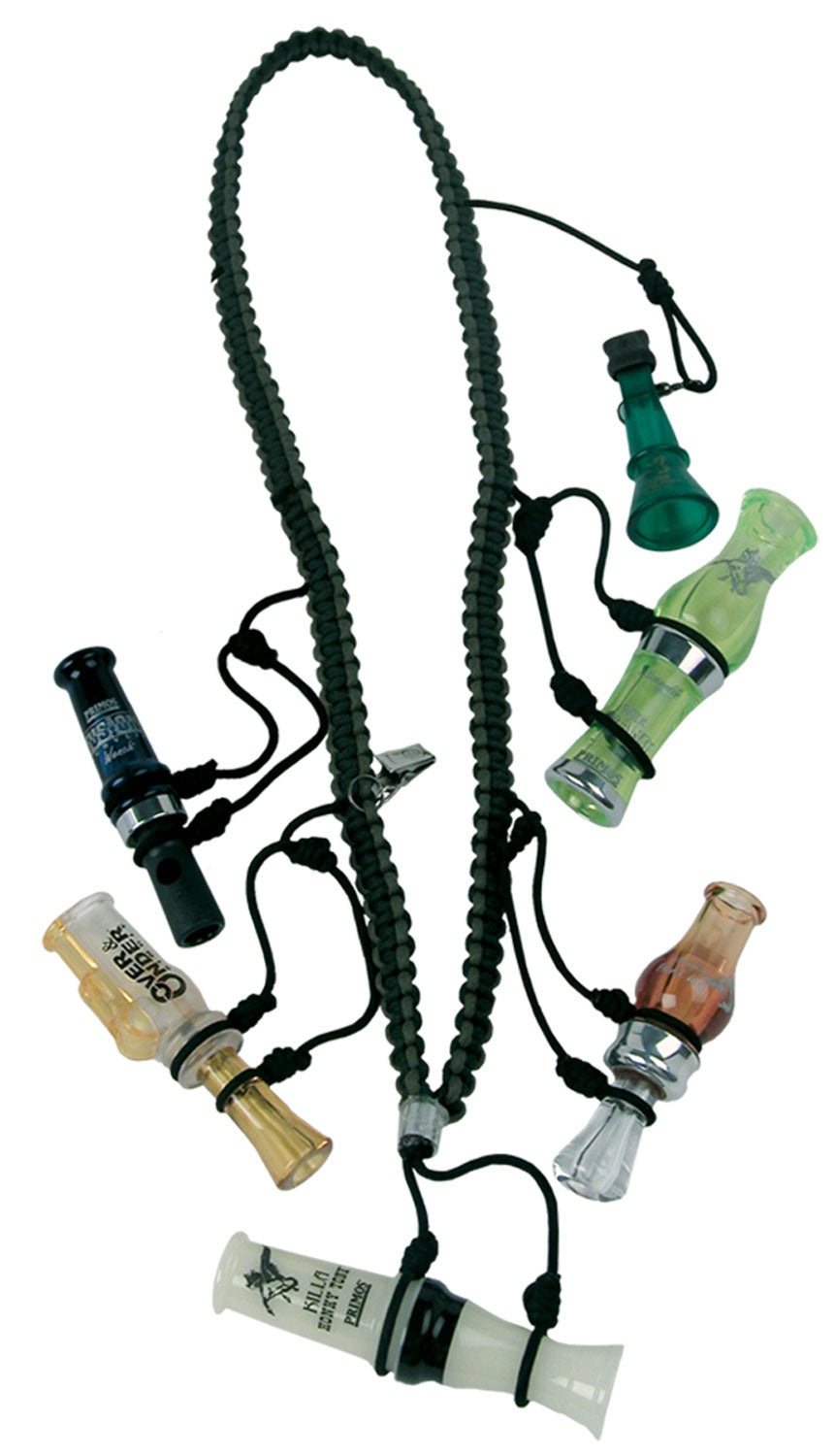 Primos 69628 Waterfowler's Call Lanyard  Black Nylon
