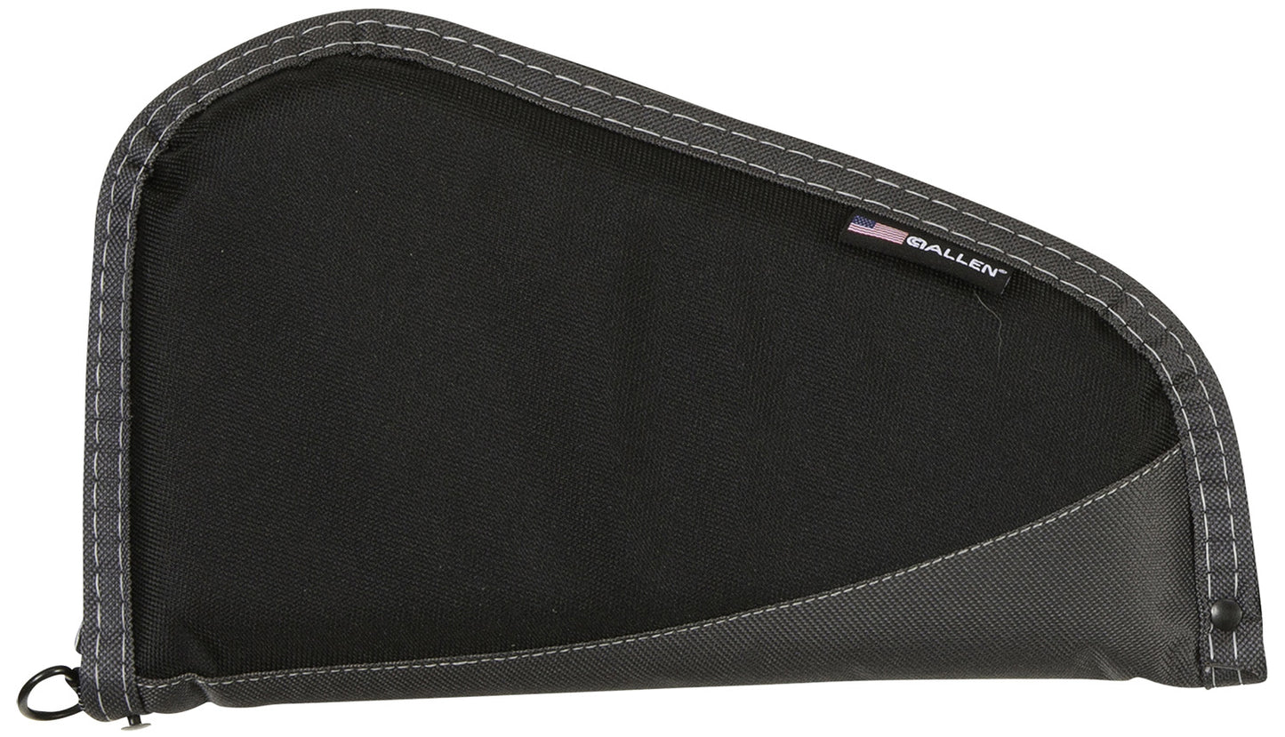 Allen 44413 Deluxe  Handgun Case Black w/Gray Trim, Foam Padding, Non-Absorbent Lining & Lockable Zipper 13" L
