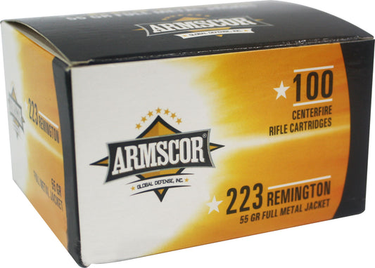 Armscor 50447 Precision Value Pack 223Rem 55gr Full Metal Jacket 100 Per Box/12 Case