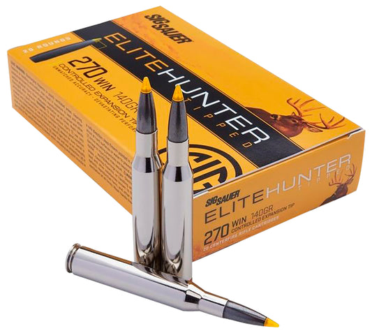 Sig Sauer E270TH220 Elite Hunter Tipped  270Win 140gr Controlled Expansion Tip 20 Per Box/10 Case