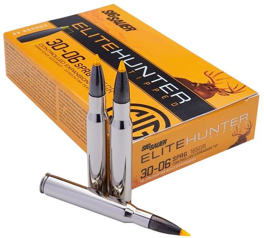 Sig Sauer E3006TH220 Elite Hunter Tipped  30-06Springfield 165gr Controlled Expansion Tip 20 Per Box/10 Case
