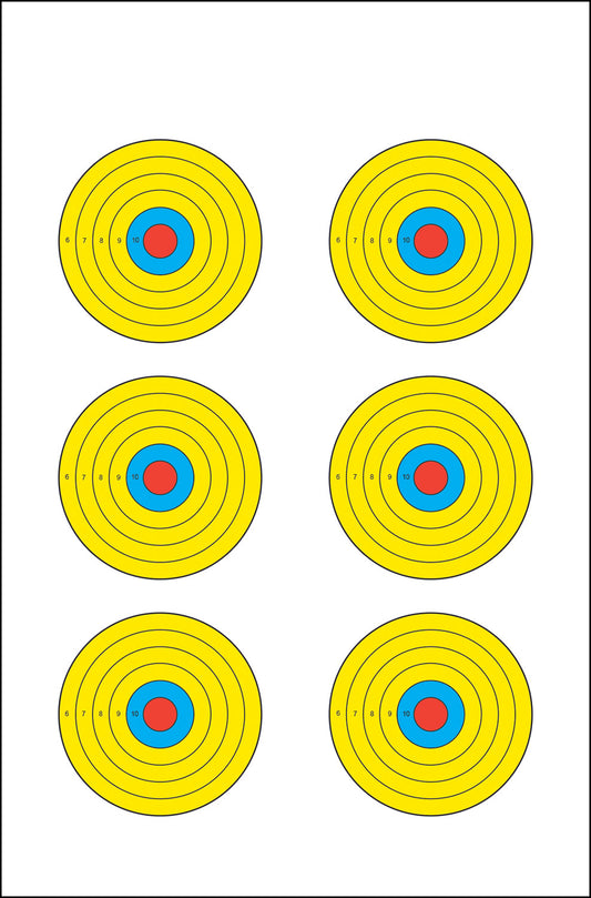 Action Target PRBE6100 High Visibility  Bullseye Paper 17.50" x 23" Multi-Color 100 Per Box