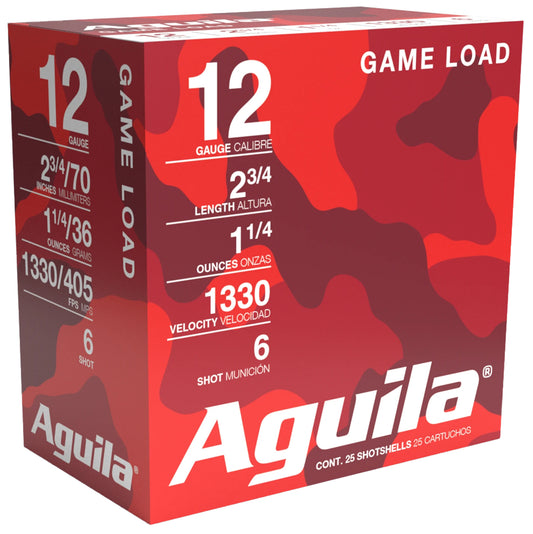 Aguila 1CHB1206 Birdshot High Velocity 12Gauge 2.75" 1 1/4oz 6Shot 25 Per Box/10 Case