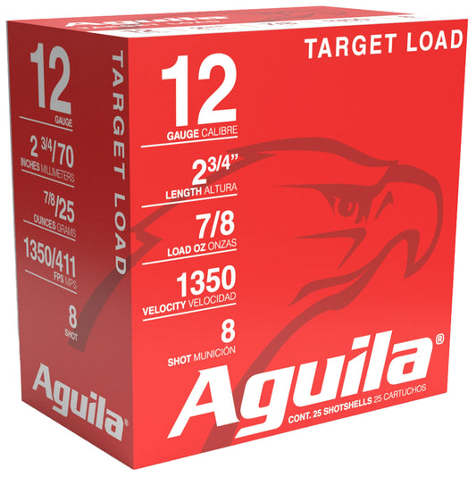 Aguila 1CHB1252 Trap Load High Velocity 12Gauge 2.75" 7/8oz 8Shot 25 Per Box/10 Case