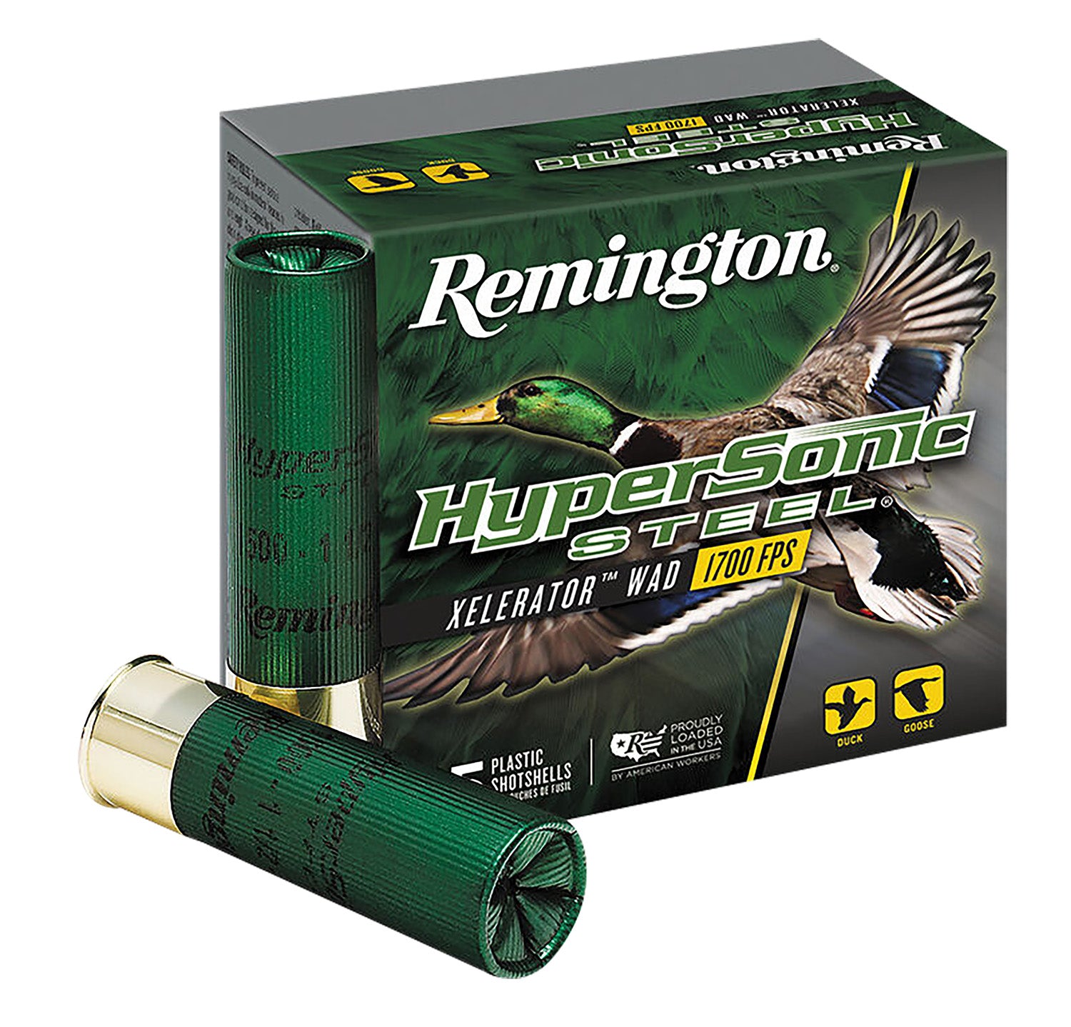 Remington Ammunition 26745 HyperSonic Steel 12Gauge 3" 1 1/8oz 4Shot 25 Per Box/10 Case