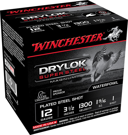 Winchester Ammo XSM12L1 Drylok Super Steel Magnum 12Gauge 3.50" 1 9/16oz 1Shot 25 Per Box/10 Case