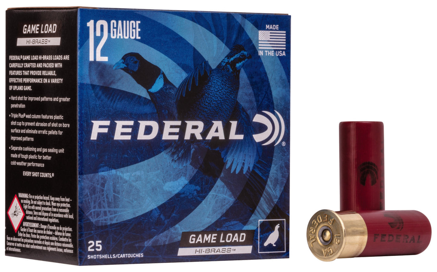 Federal H1266 Game-Shok High Brass 12Gauge 2.75" 1 1/4oz 6Shot 25 Per Box/10 Case