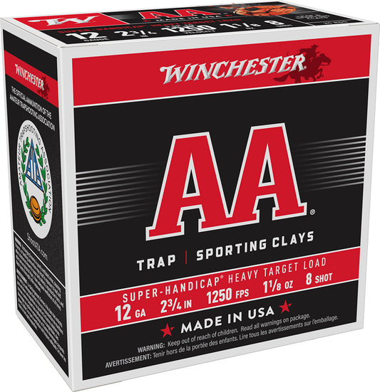 Winchester Ammo AAHA128 AA Super Handicap Heavy Target 12Gauge 2.75" 1 1/8oz 8Shot 25 Per Box/10 Case