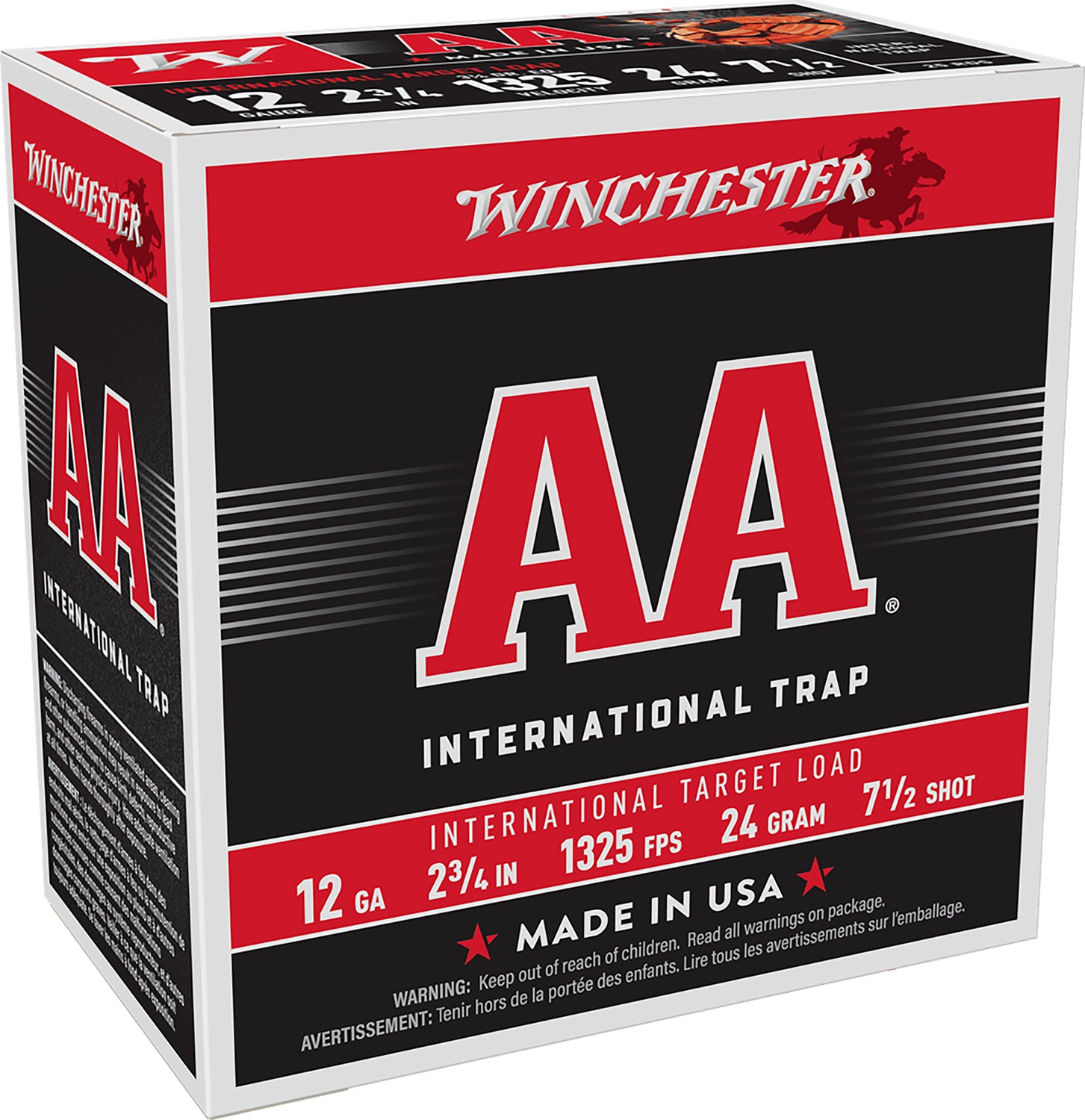 Winchester Ammo AANL127 AA International Target 12Gauge 2.75" 7.5Shot 25 Per Box/10 Case