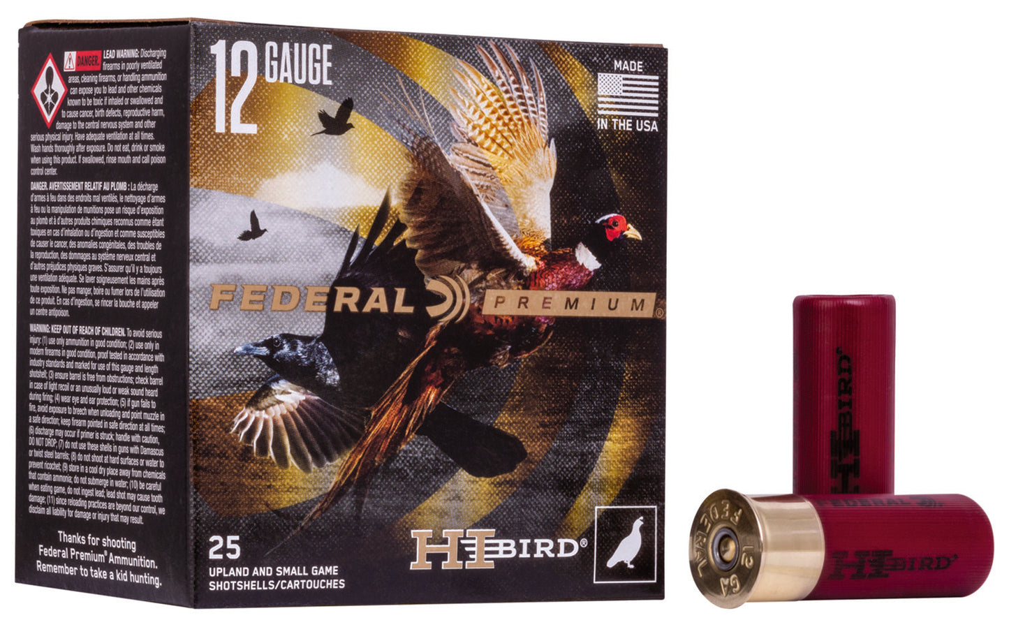 Federal HVF12H75 Premium Hi-Bird 12Gauge 2.75" 1 1/4oz 7.5Shot 25 Per Box/10 Case