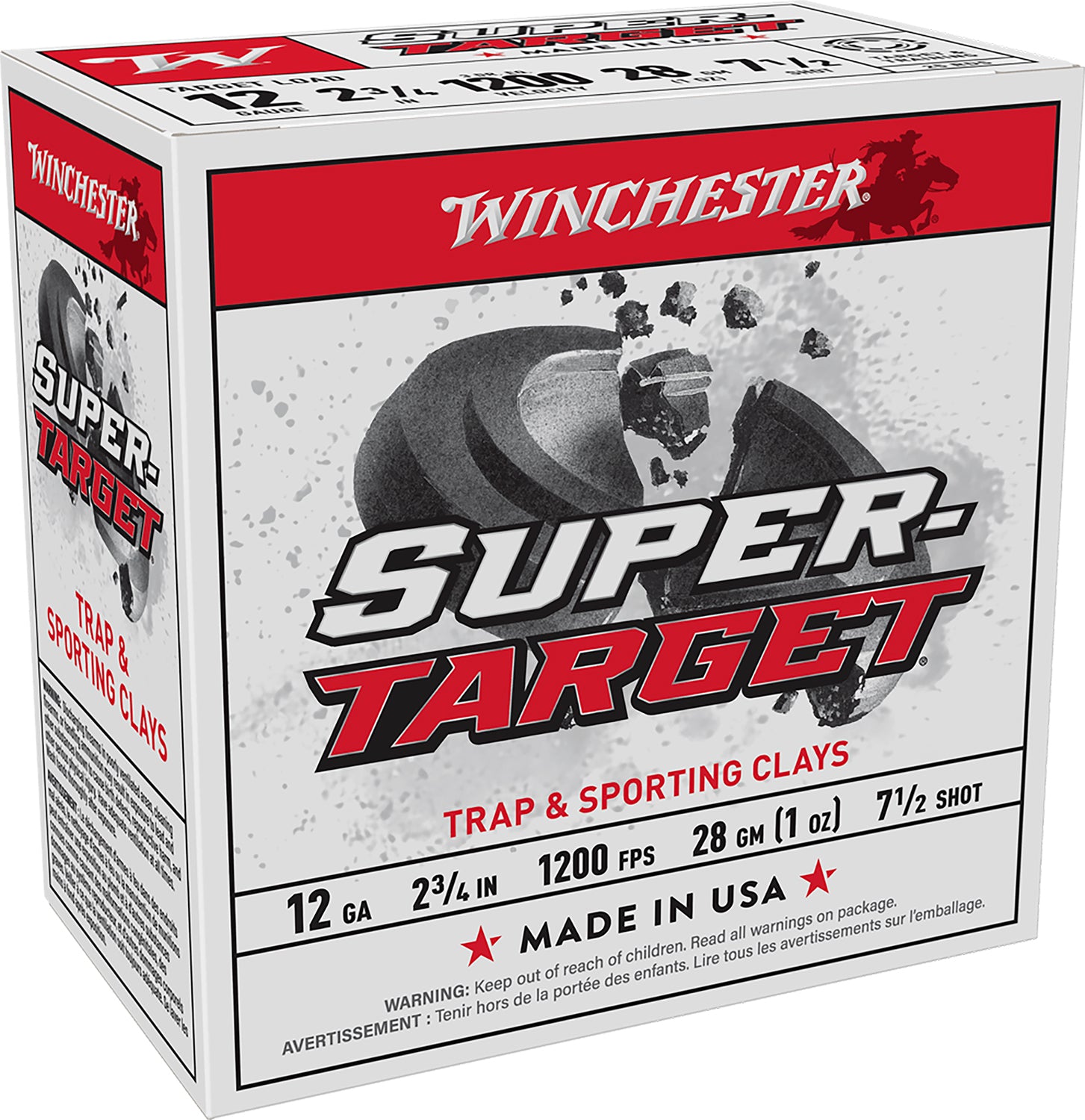 Winchester Ammo TRGT12007 Super-Target Light Target 12Gauge 2.75" 1oz 7.5Shot 25 Per Box/10 Case